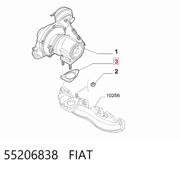 Junta de escape 55206838 Fiat/Alfa/Lancia