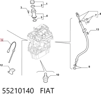 Sensor de nivel de aceite del motor FIAT 55210140