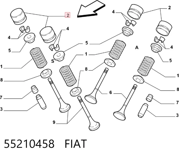 Taqués hidráulicos 55210458 Fiat/Alfa/Lancia