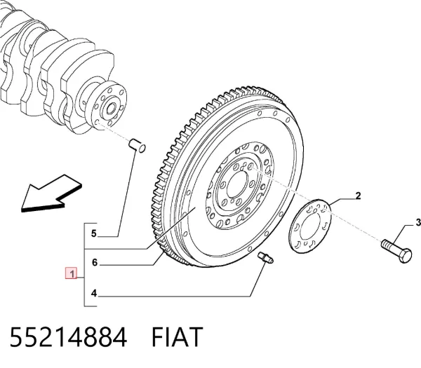 Volante motor 55214884 Fiat/Alfa/Lancia