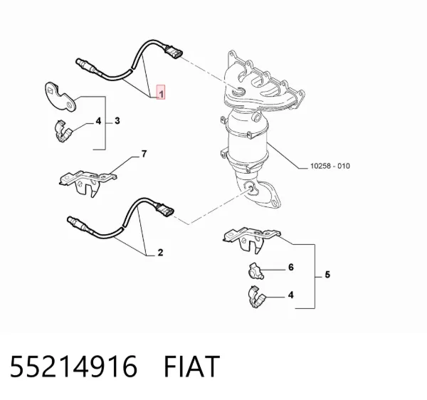 Sensor de oxígeno previo al catalizador 55214916 Fiat/Alfa/Lancia