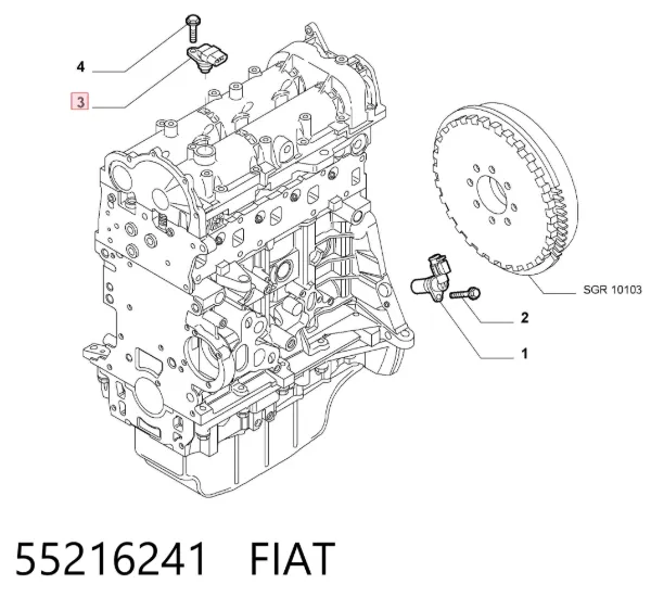 Sensor de árbol de levas 55216241 Fiat/Alfa/Lancia