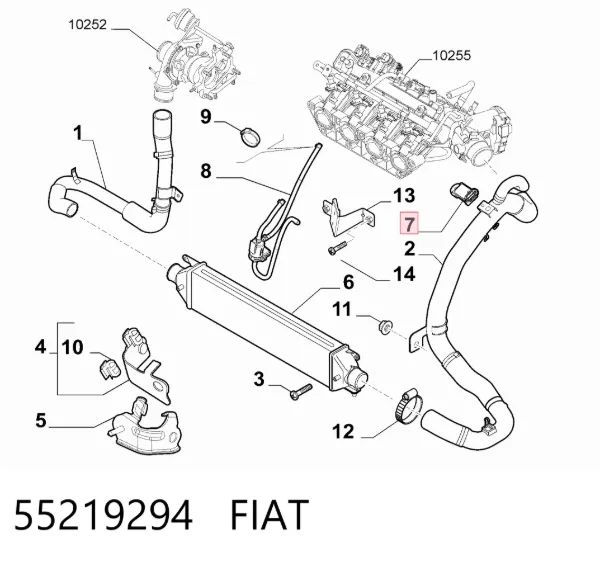 Sensor de presión del colector de admisión 55219294 Fiat/Alfa/Lancia