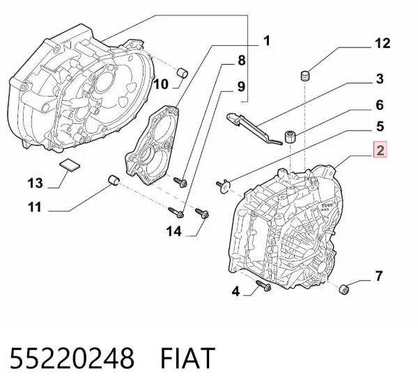 Caja de cambios 55220248 Fiat/Alfa/Lancia