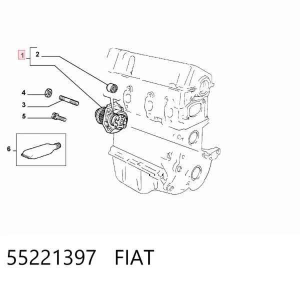 Bomba de agua 55221397 Fiat/Alfa/Lancia