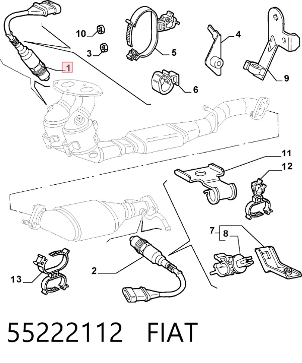 Sonda lambda 55222112 Fiat/Alfa/Lancia