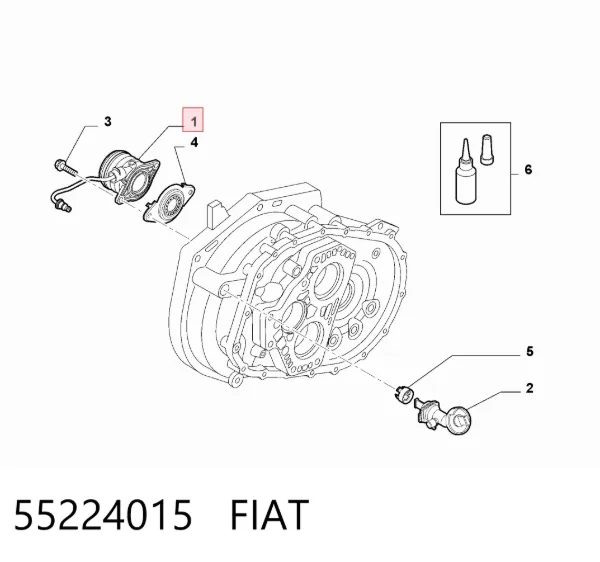 Desembrague central, embrague 55224015 Fiat/Alfa/Lancia