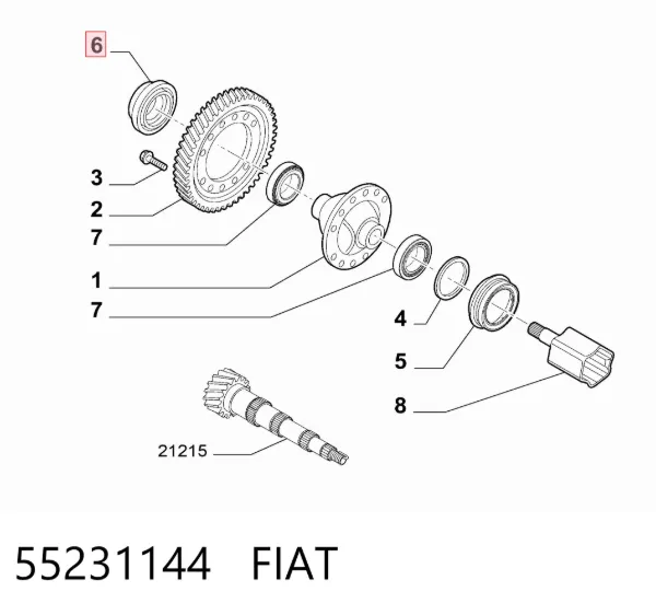 Retén del semieje delantero derecho 55231144 Fiat/Alfa/Lancia