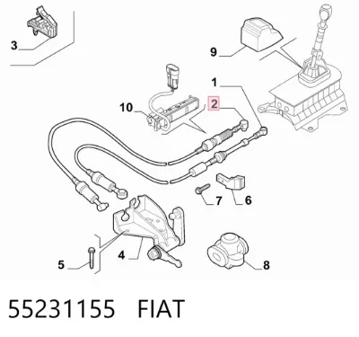 Cable de selección de marchas FIAT 55231155