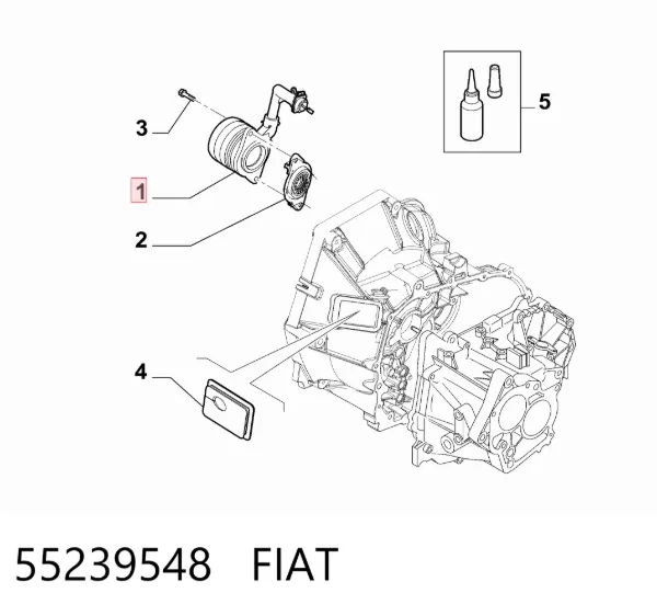 Desembrague central, embrague 55239548 Fiat/Alfa/Lancia