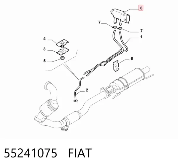 Sensor de presion gases de escape 55241075 Fiat/Alfa/Lancia