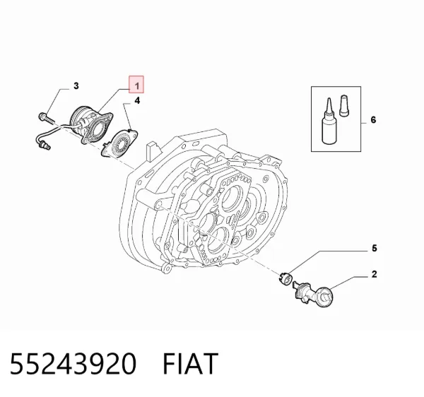 Desembrague central, embrague 55243920 Fiat/Alfa/Lancia
