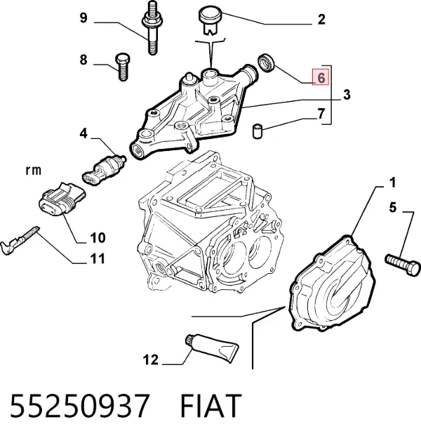 Retén de aceite de la bomba de aceite de la transmisión automática 55250937 Fiat/Alfa/Lancia