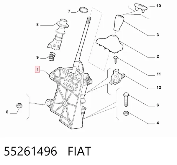 Palanca de cambios 55261496 Fiat/Alfa/Lancia