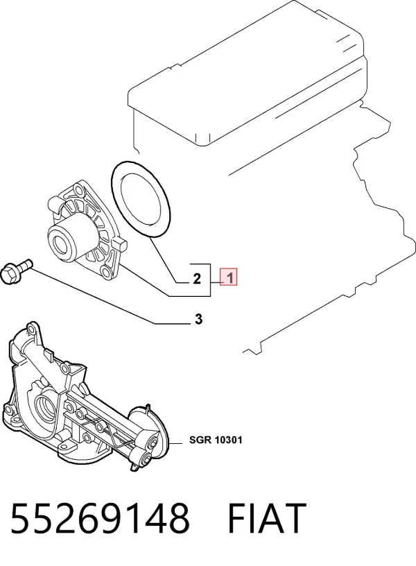 Bomba de agua 55269148 Fiat/Alfa/Lancia