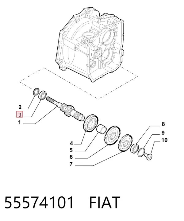Cojinete, caja de cambios 55574101 Fiat/Alfa/Lancia