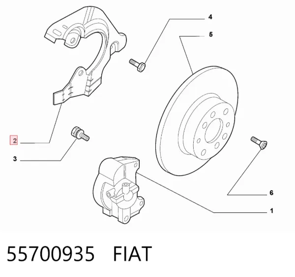 Protector de disco de freno delantero derecho 55700935 Fiat/Alfa/Lancia
