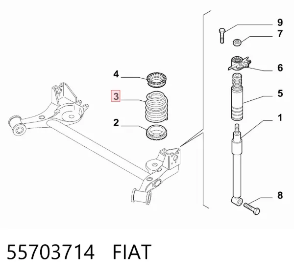 Muelle 55703714 Fiat/Alfa/Lancia