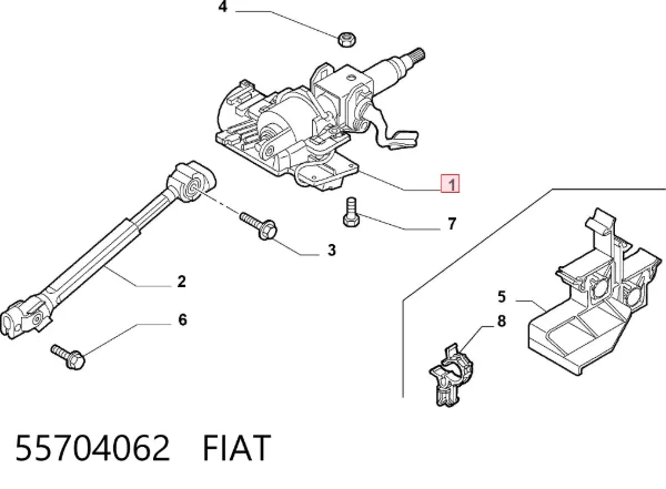 Columna dirección 55704062 Fiat/Alfa/Lancia