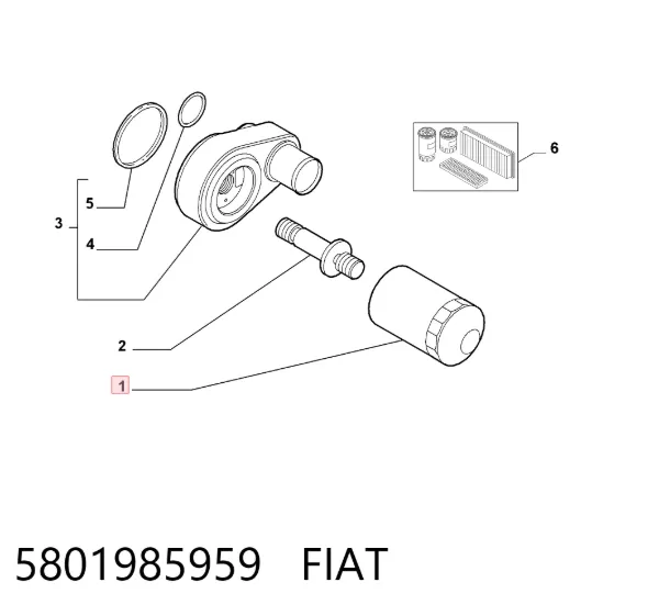Filtro de aceite 5801985959 Fiat/Alfa/Lancia