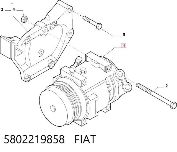 Compresor de aire acondicionado 5802219858 Fiat/Alfa/Lancia