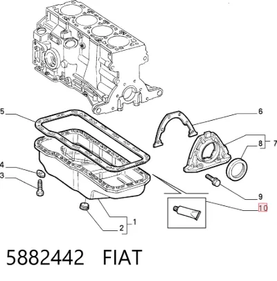 Sellador de silicona FIAT 5882442