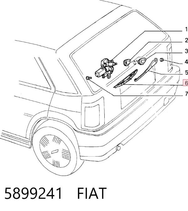 Limpiaparabrisas traseros 5899241 Fiat/Alfa/Lancia