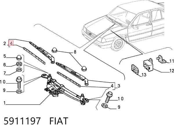Limpiaparabrisas delanteras 5911197 Fiat/Alfa/Lancia