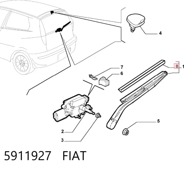 Limpiaparabrisas delanteras 5911927 Fiat/Alfa/Lancia
