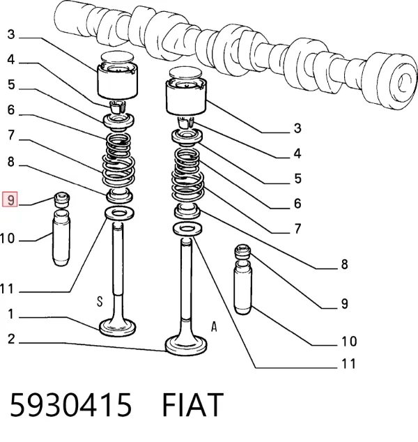 Retenes de válvulas 5930415 Fiat/Alfa/Lancia
