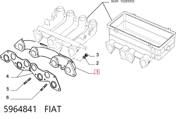 Colector de escape 5964841 Fiat/Alfa/Lancia