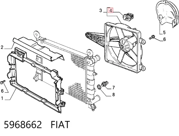 Resistencia de calefacción 5968662 Fiat/Alfa/Lancia