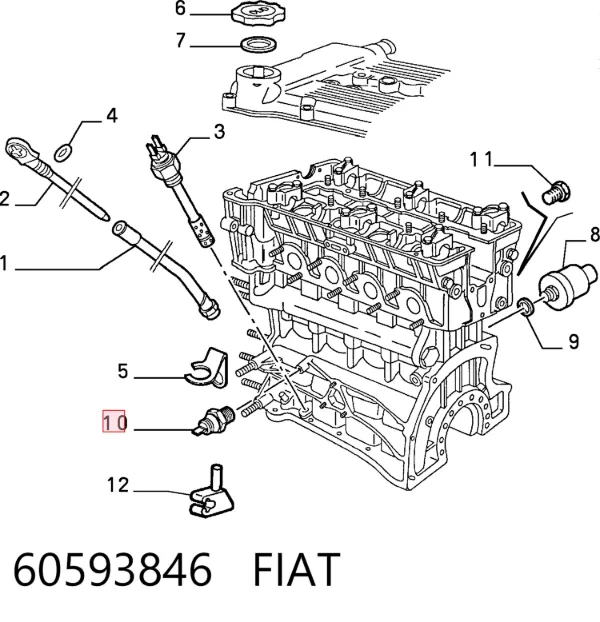 Sensor de presión de aceite 60593846 Fiat/Alfa/Lancia