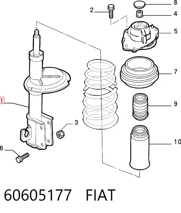 Amortiguador 60605177 Fiat/Alfa/Lancia