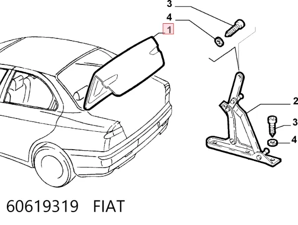 Tapa maletero 60619319 Fiat/Alfa/Lancia