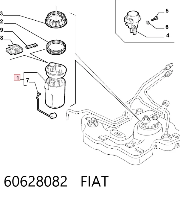 Bomba de gasolina 60628082 Fiat/Alfa/Lancia
