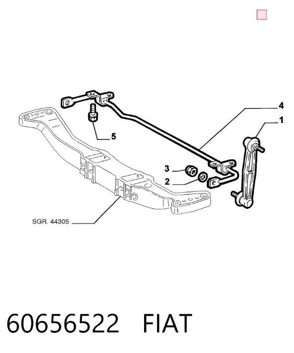 Estabilizador trasero 60656522 Fiat/Alfa/Lancia