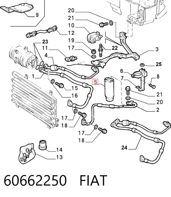 Filtro deshidratador 60662250 Fiat/Alfa/Lancia