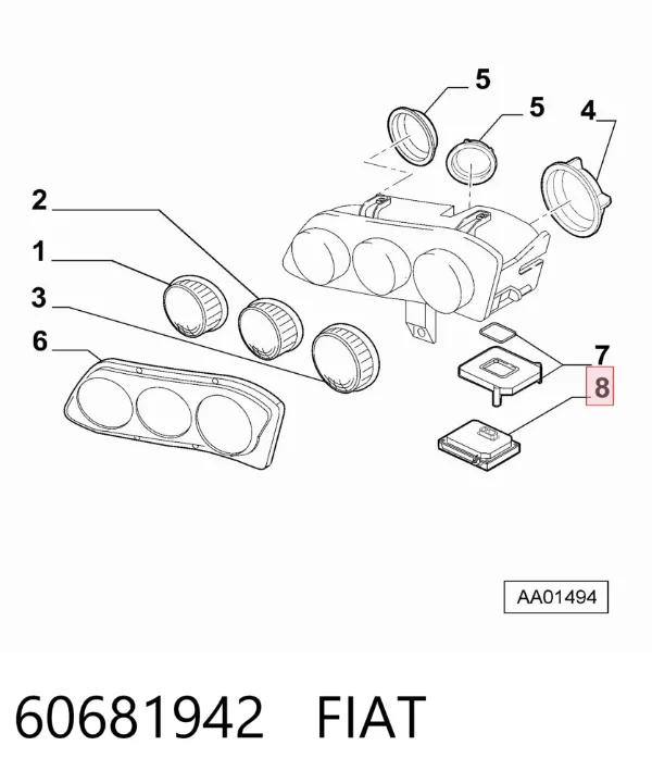 Unidad de control de xenón 60681942 Fiat/Alfa/Lancia