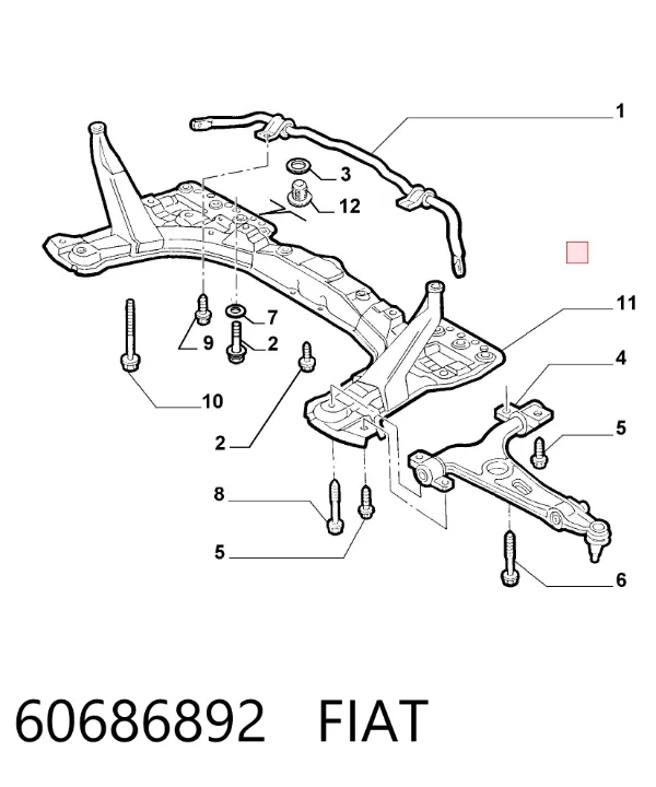 Brazo inferior derecho de la suspensión delantera 60686892 Fiat/Alfa/Lancia