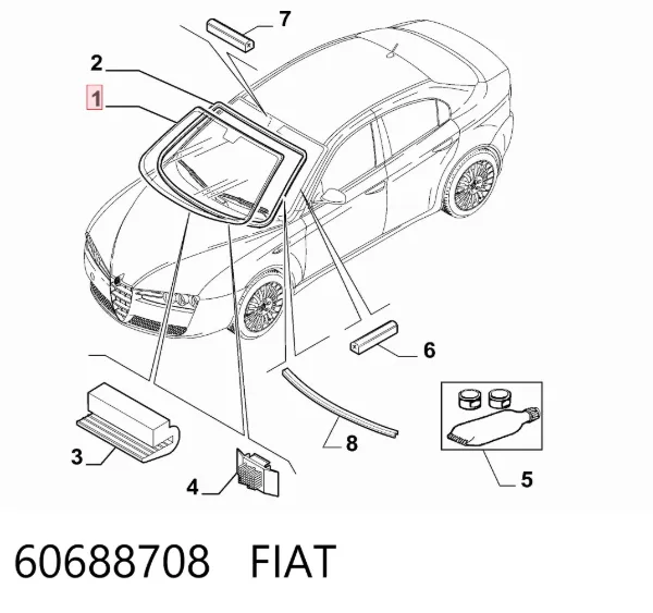 Parabrisas 60688708 Fiat/Alfa/Lancia