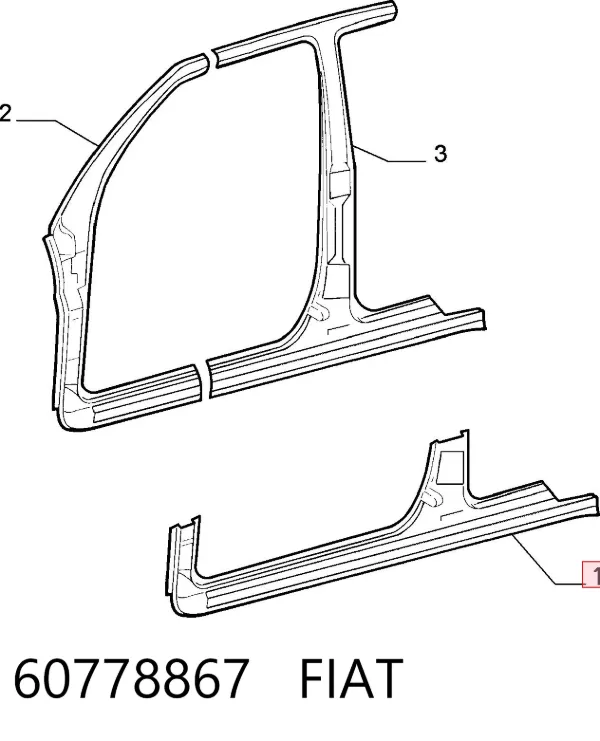Umbral exterior izquierdo Alfa Romeo 146 930