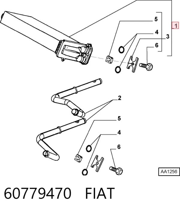 Radiador calefacción 60779470 Fiat/Alfa/Lancia
