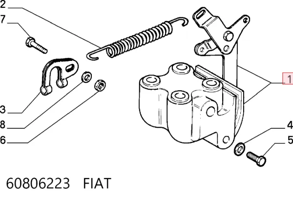 Regulador de la fuerza de frenado 60806223 Fiat/Alfa/Lancia