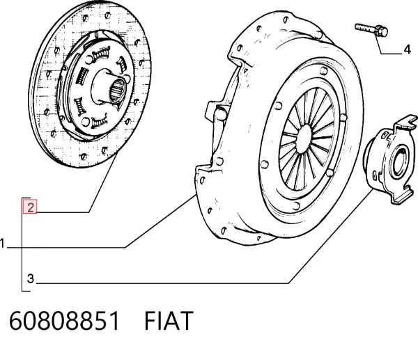 Disco de embrague 60808851 Fiat/Alfa/Lancia
