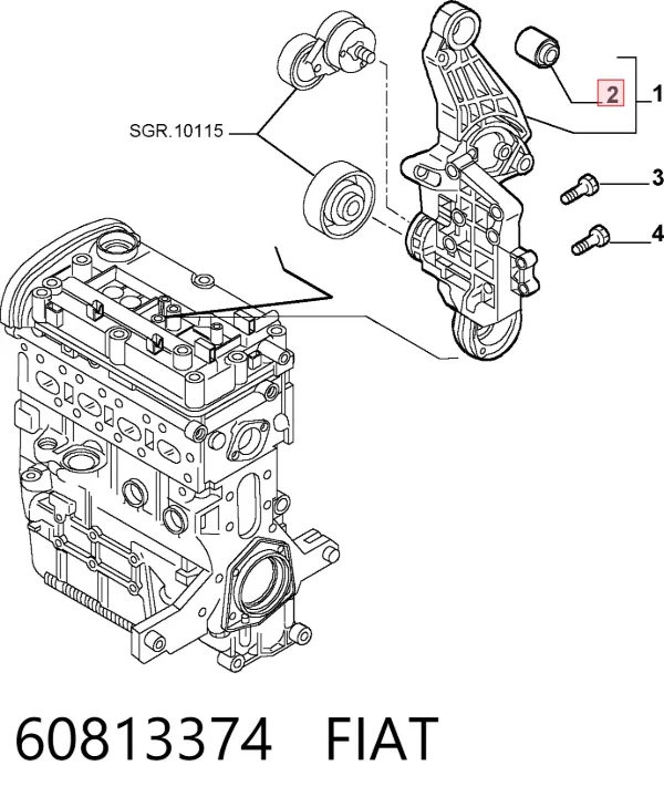 Rótula barra de dirección 60813374 Fiat/Alfa/Lancia