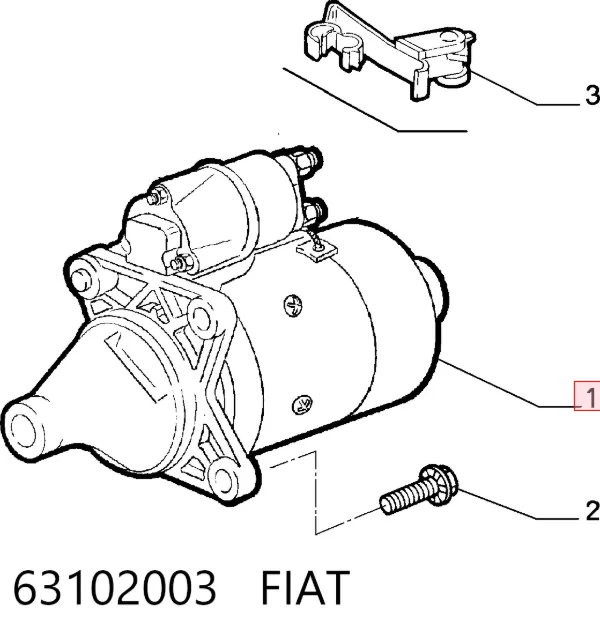 Motor de arranque 63102003 Fiat/Alfa/Lancia