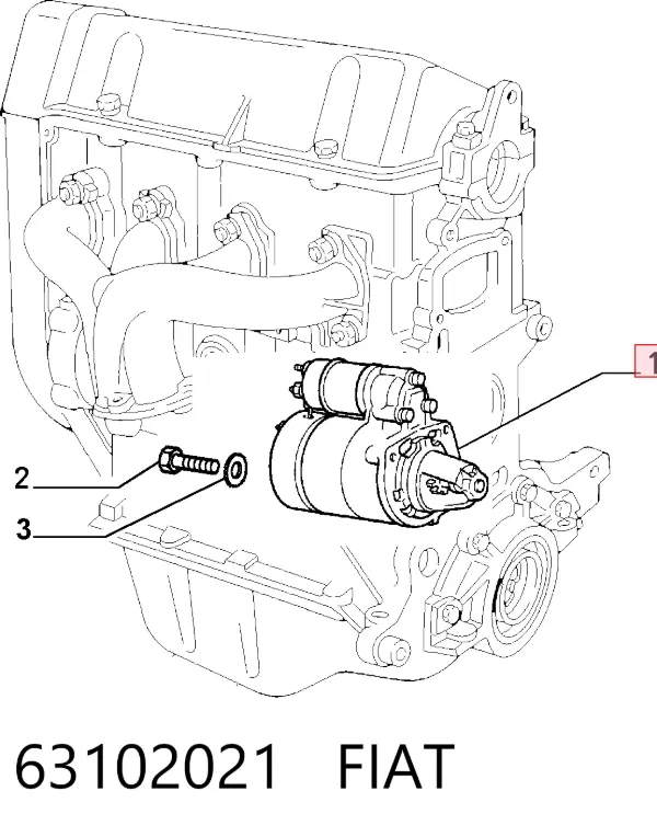 Motor de arranque 63102021 Fiat/Alfa/Lancia
