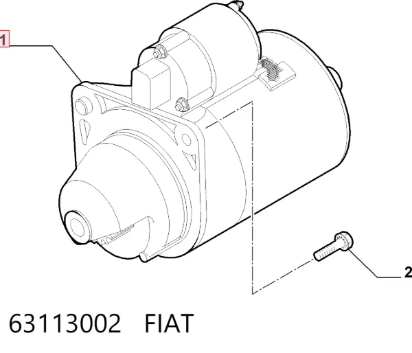 Motor de arranque 63113002 Fiat/Alfa/Lancia