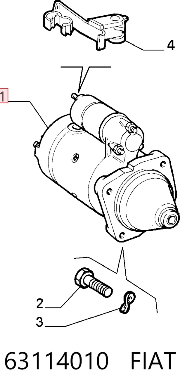 Motor de arranque 63114010 Fiat/Alfa/Lancia